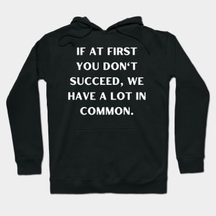 If at first you don't succeed, we have a lot in common Hoodie